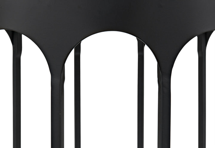 American Home Furniture | Noir - Achille Side Table, Black Steel