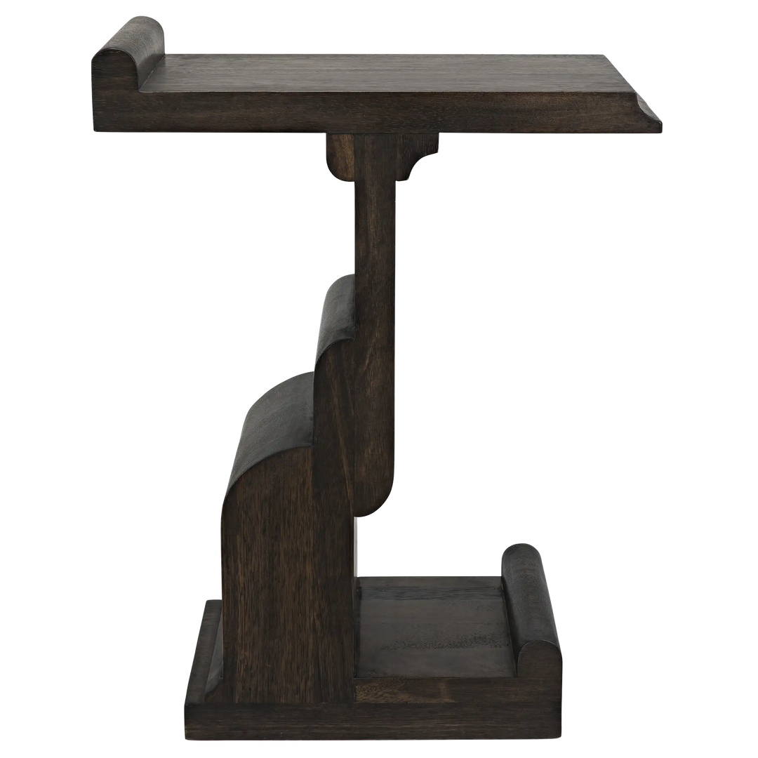 American Home Furniture | Noir - Momo Side Table, Ebony Walnut