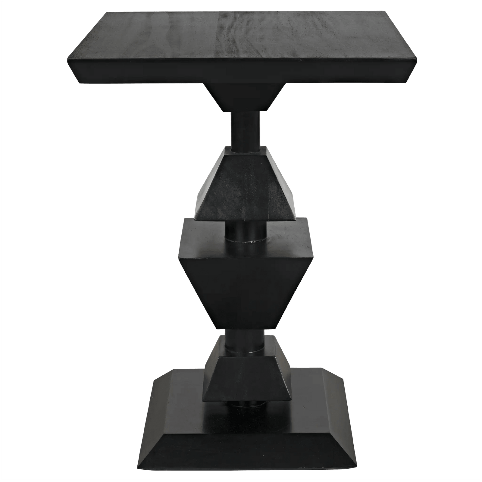 Noir Majesty Side Table, Hand Rubbed Black ACCENT TABLES