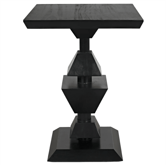 Noir Majesty Side Table, Hand Rubbed Black ACCENT TABLES