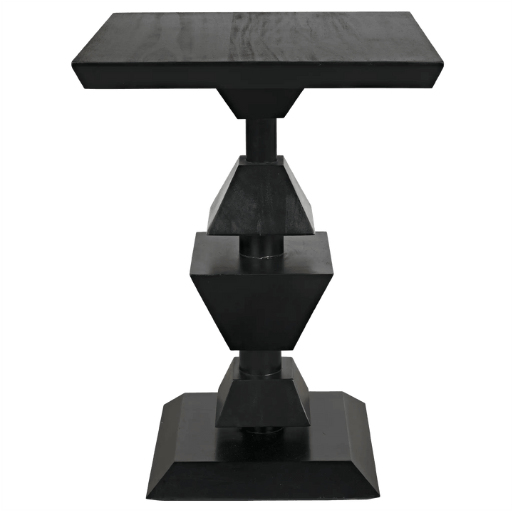 Noir Majesty Side Table, Hand Rubbed Black ACCENT TABLES
