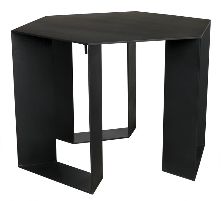 American Home Furniture | Noir - Modicus Side Table, Black Steel