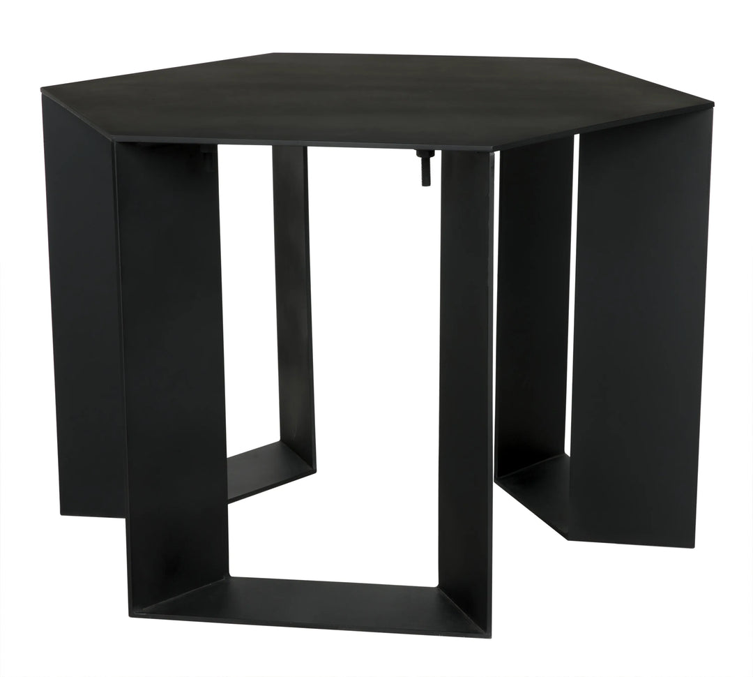 American Home Furniture | Noir - Modicus Side Table, Black Steel