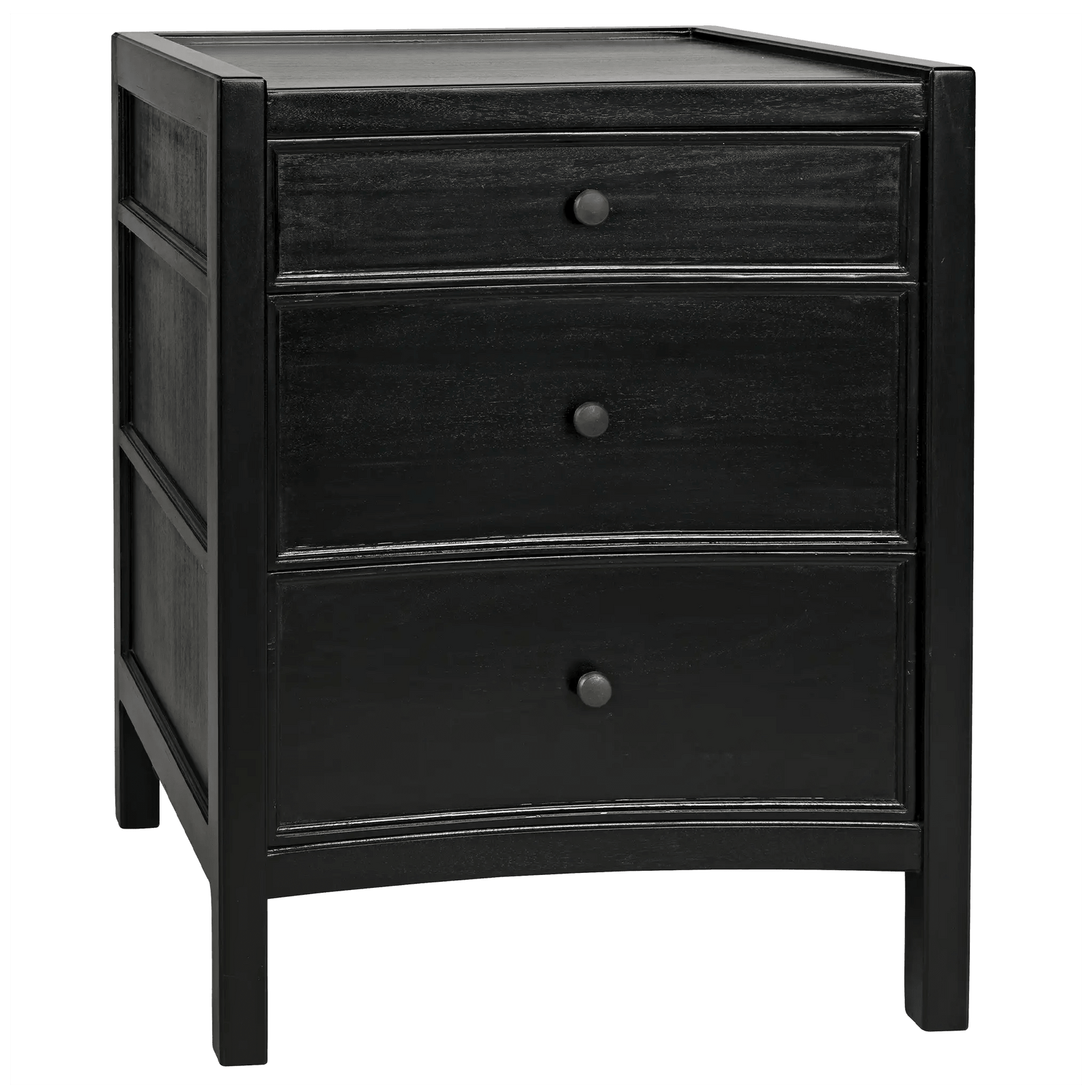 Noir Hampton Night Stand 24", Hand Rubbed Black DRESSERS