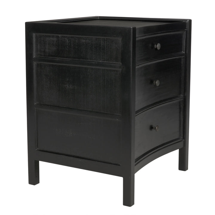 American Home Furniture | Noir - Hampton Night Stand 24", Hand Rubbed Black