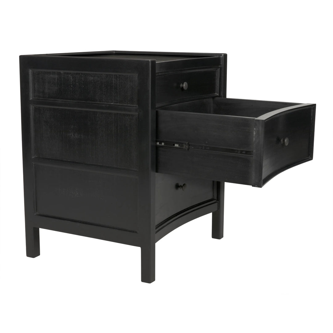 American Home Furniture | Noir - Hampton Night Stand 24", Hand Rubbed Black