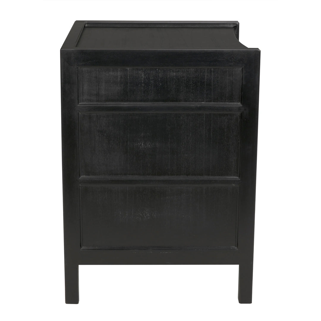 American Home Furniture | Noir - Hampton Night Stand 24", Hand Rubbed Black