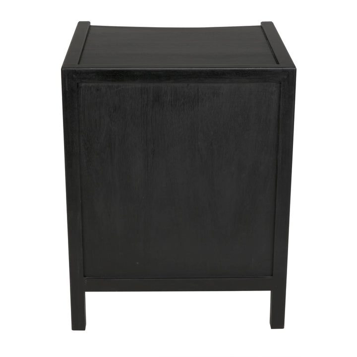 American Home Furniture | Noir - Hampton Night Stand 24", Hand Rubbed Black