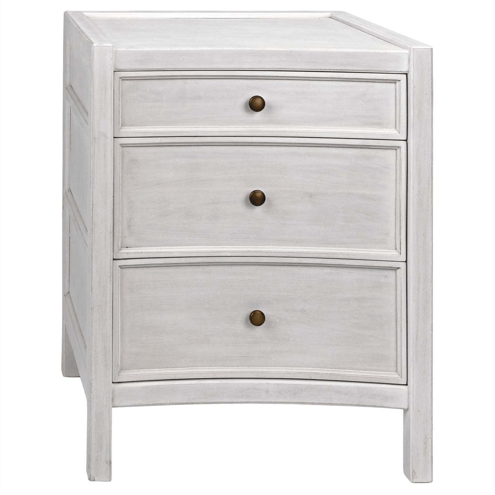Noir Hampton Night Stand 24", White Wash DRESSERS