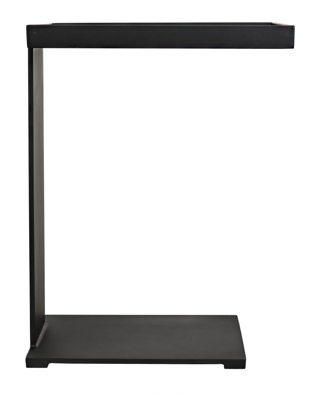 American Home Furniture | Noir - Ledge All Metal Side Table, Black Steel