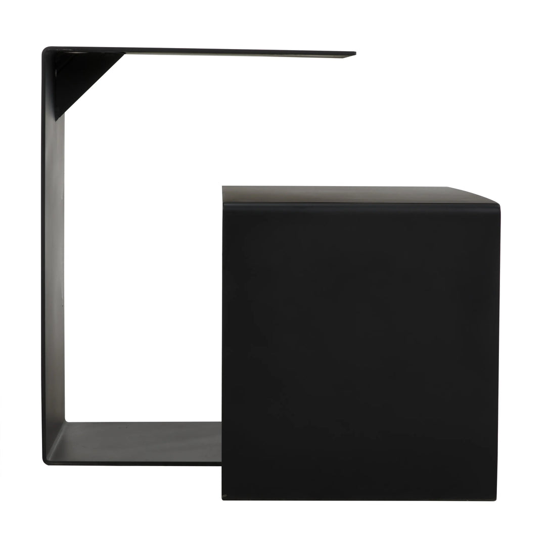 American Home Furniture | Noir - Solo Side Table, Black Steel