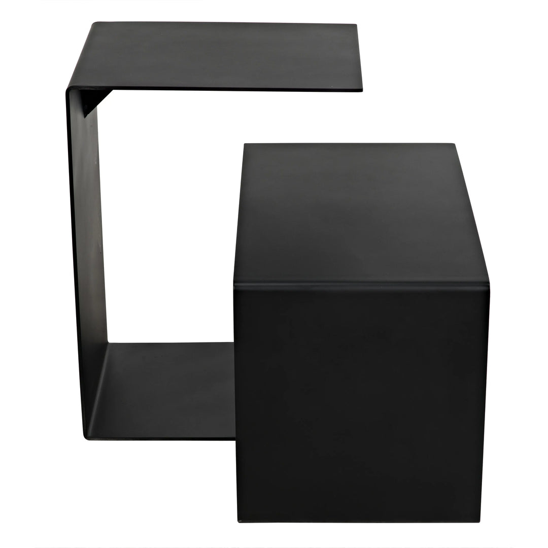 American Home Furniture | Noir - Solo Side Table, Black Steel