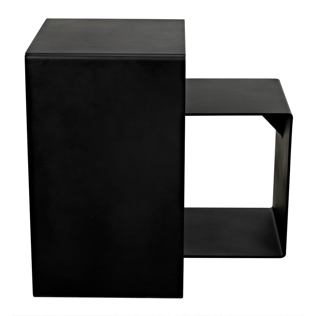 American Home Furniture | Noir - Solo Side Table, Black Steel