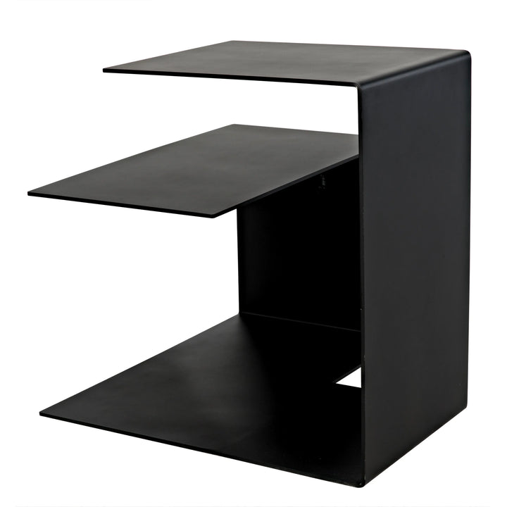 American Home Furniture | Noir - Solo Side Table, Black Steel