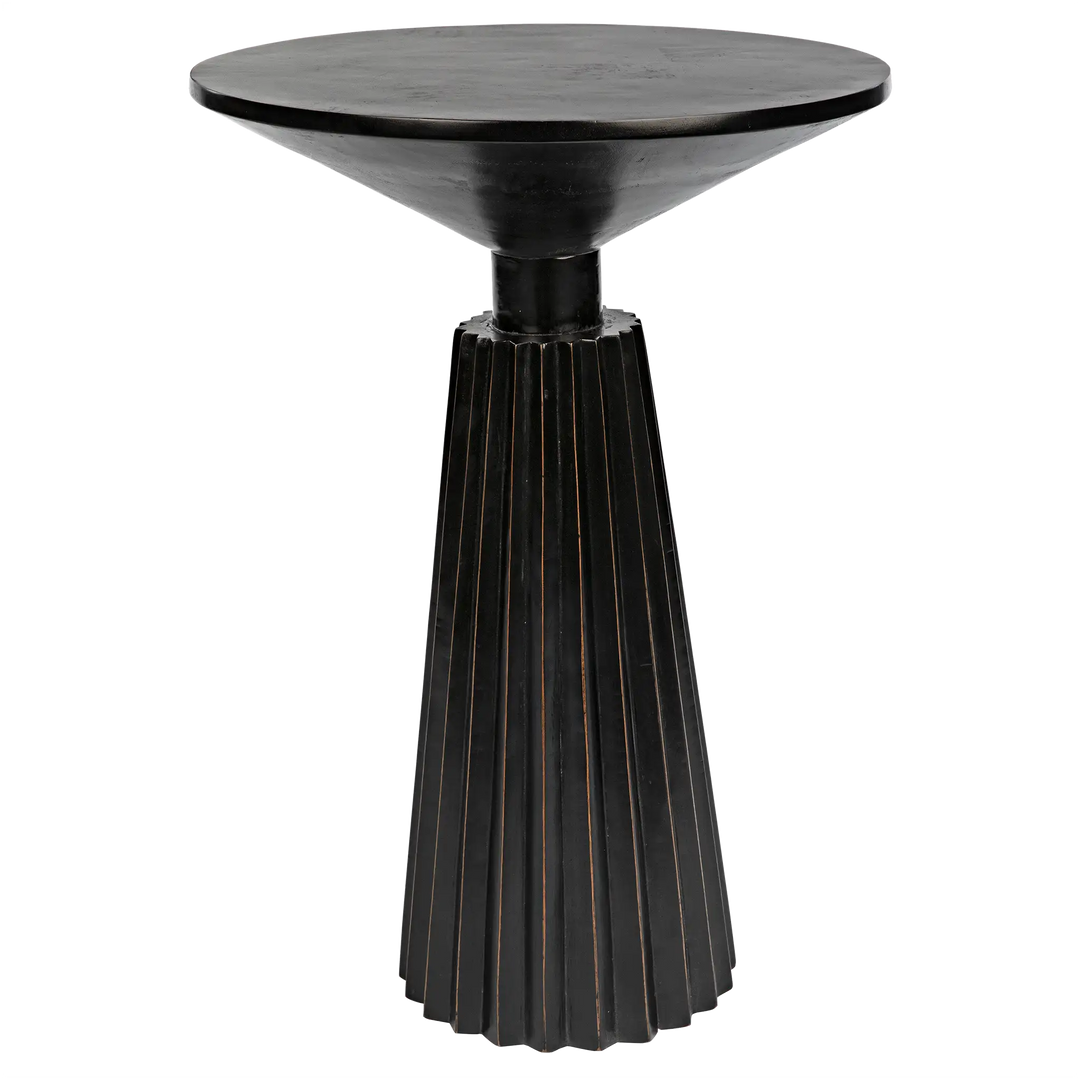 American Home Furniture | Noir - Orson Side Table, Hand Rubbed Black