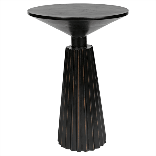 Noir Orson Side Table, Hand Rubbed Black ACCENT TABLES