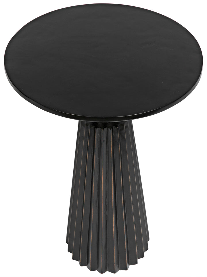 American Home Furniture | Noir - Orson Side Table, Hand Rubbed Black