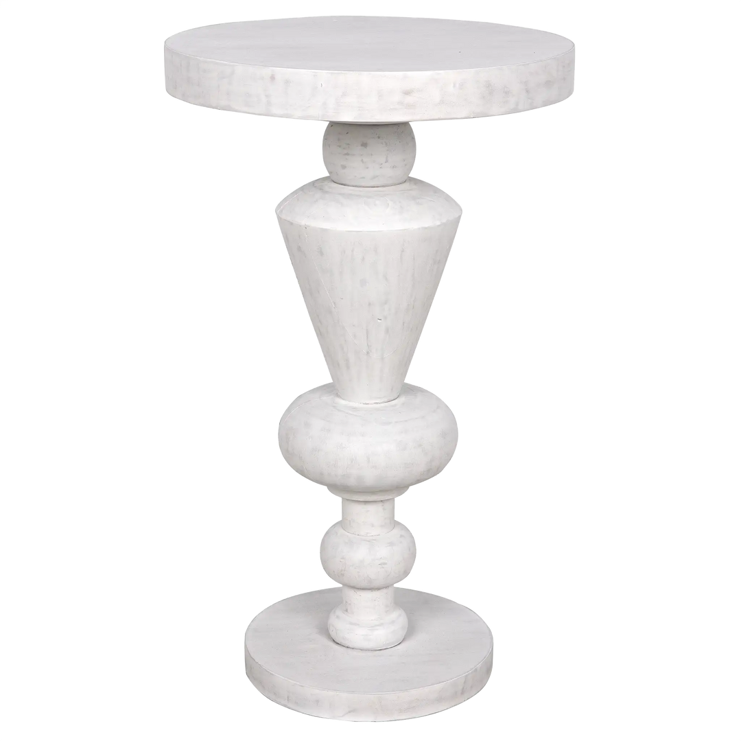 American Home Furniture | Noir - Fenring Side Table, White Wash