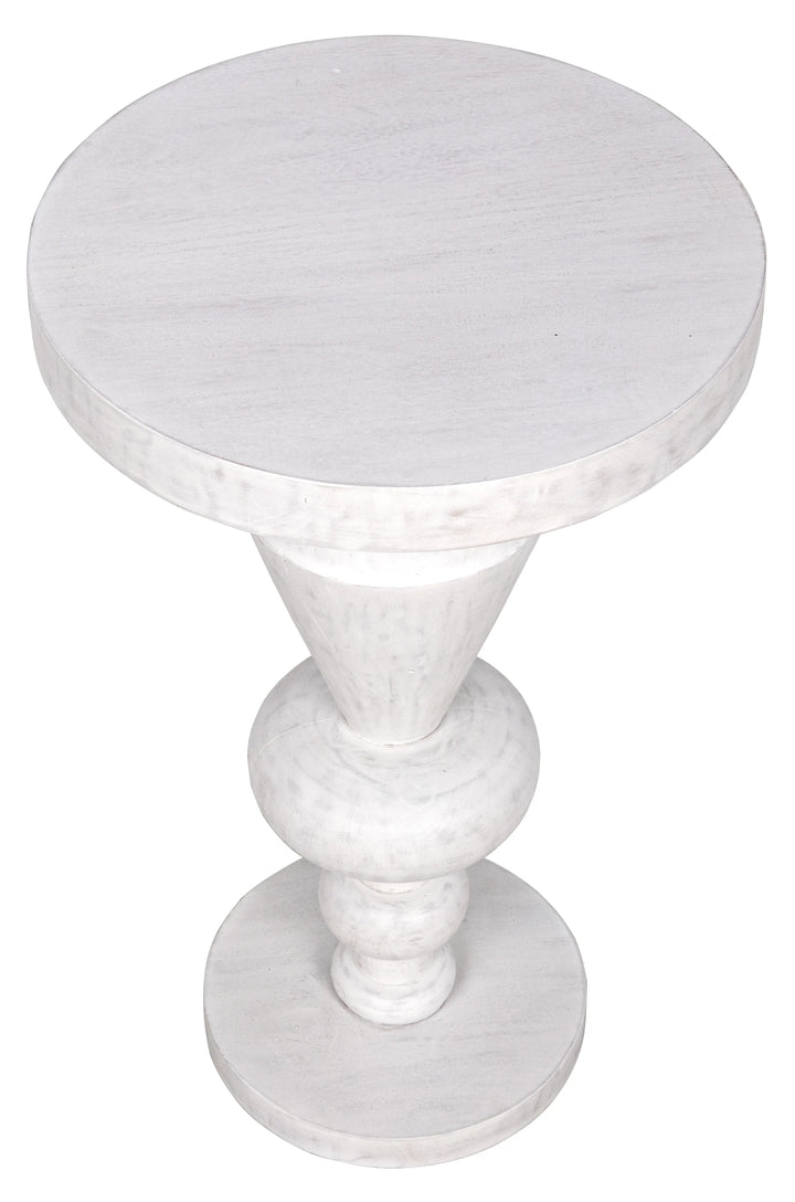 American Home Furniture | Noir - Fenring Side Table, White Wash