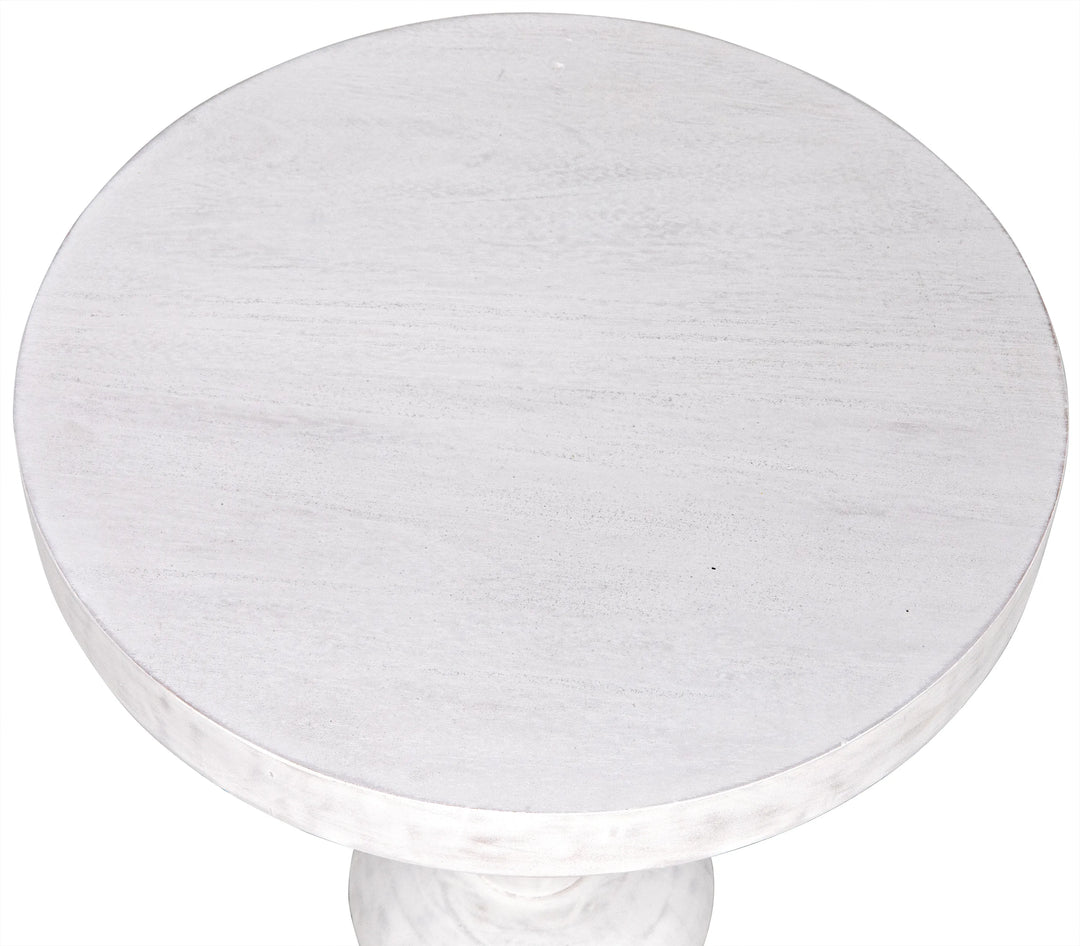 American Home Furniture | Noir - Fenring Side Table, White Wash