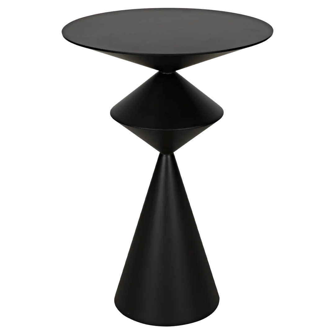 American Home Furniture | Noir - Zasa Side Table, Black Steel