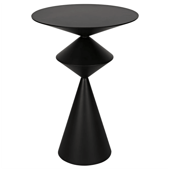 Noir Zasa Side Table, Black Steel ACCENT TABLES