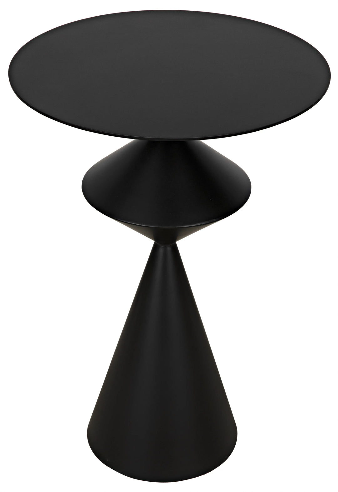 American Home Furniture | Noir - Zasa Side Table, Black Steel