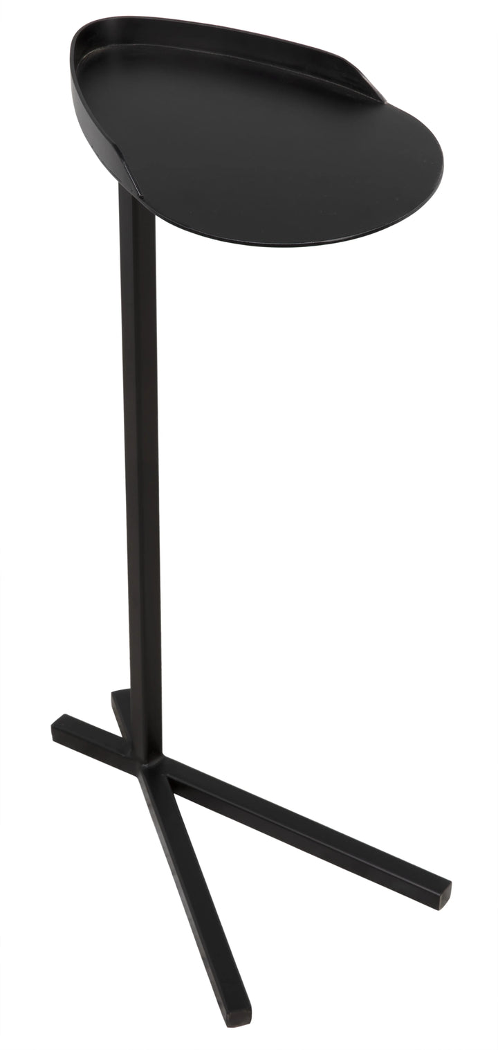 American Home Furniture | Noir - Golem Side Table, Black Steel