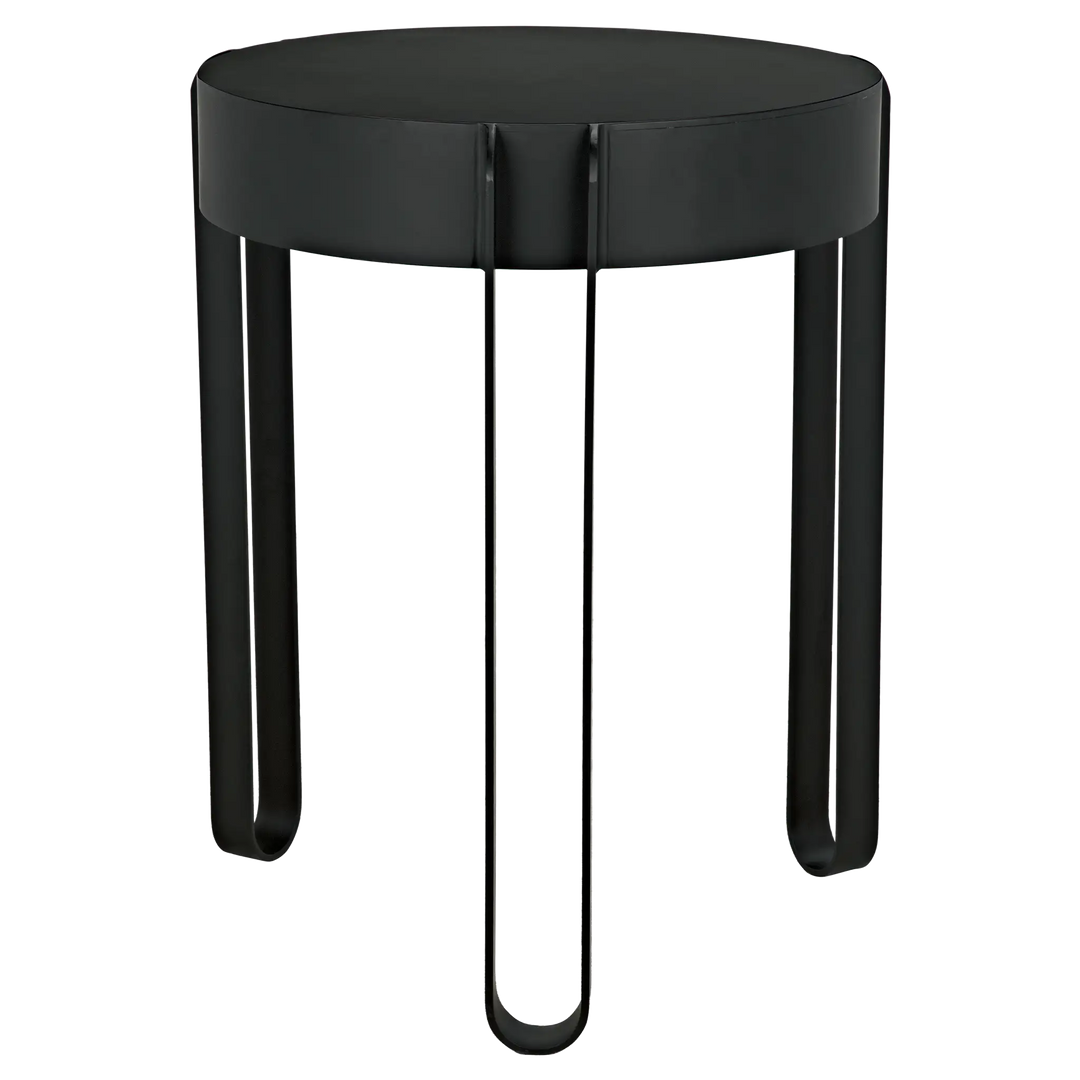 American Home Furniture | Noir - Marcellus Side Table, Black Metal