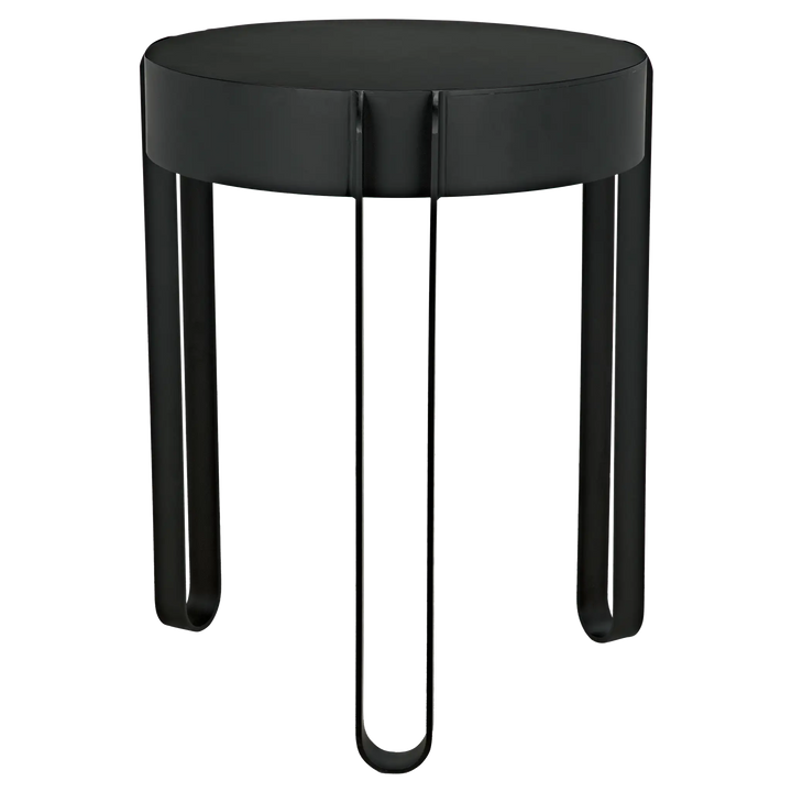 American Home Furniture | Noir - Marcellus Side Table, Black Metal