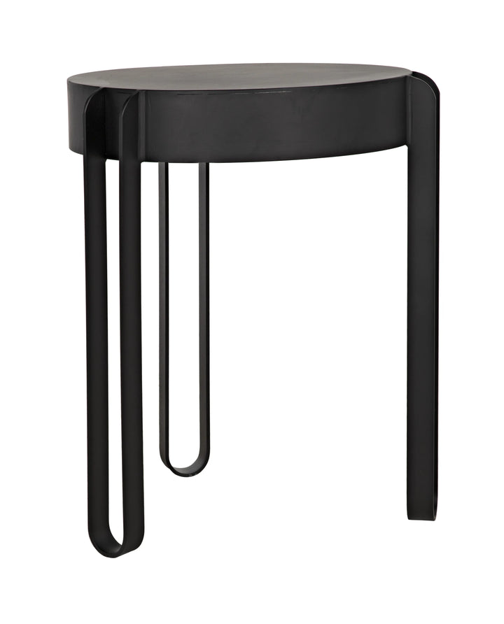 American Home Furniture | Noir - Marcellus Side Table, Black Metal