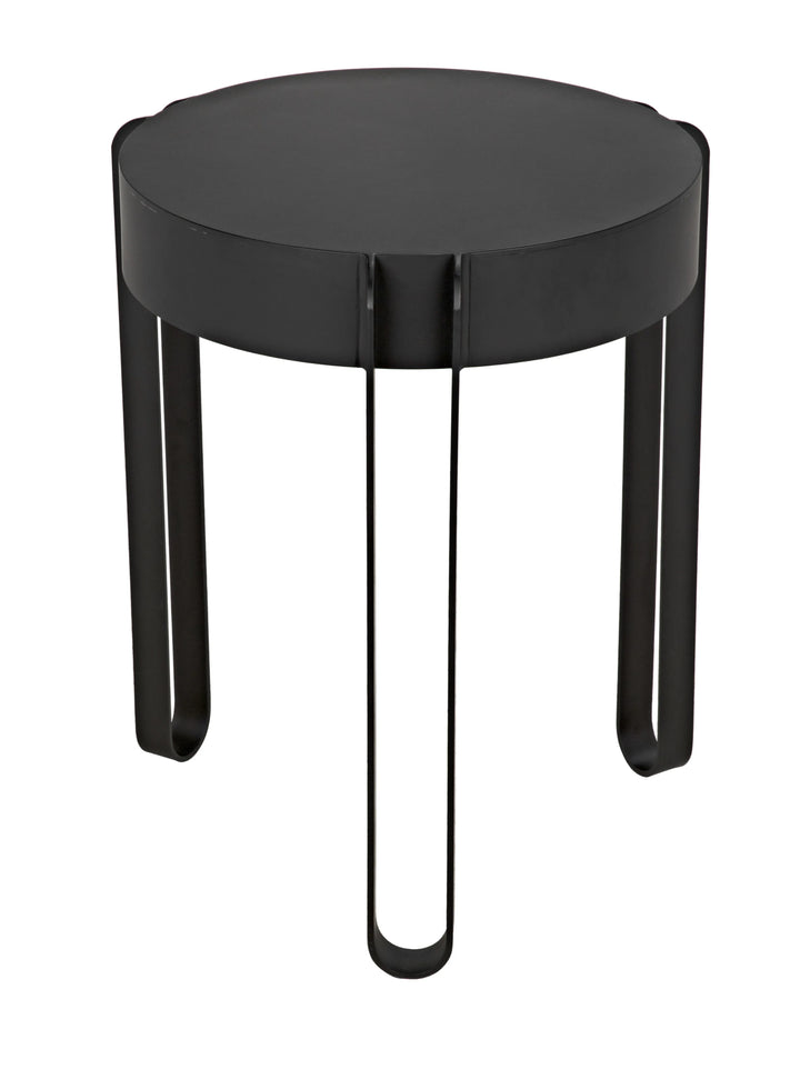 American Home Furniture | Noir - Marcellus Side Table, Black Metal