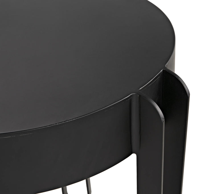 American Home Furniture | Noir - Marcellus Side Table, Black Metal