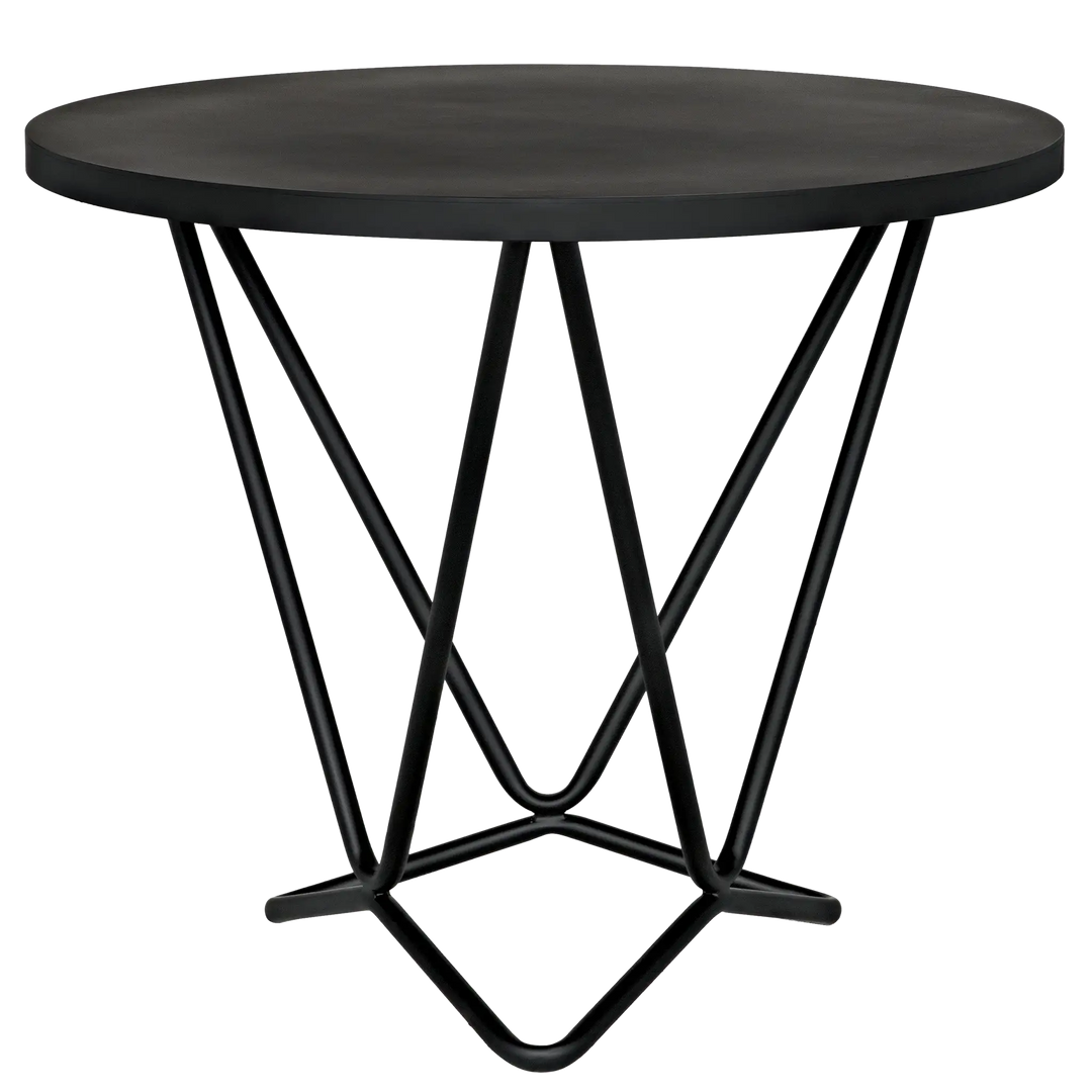 American Home Furniture | Noir - Belem Side Table, Black Steel