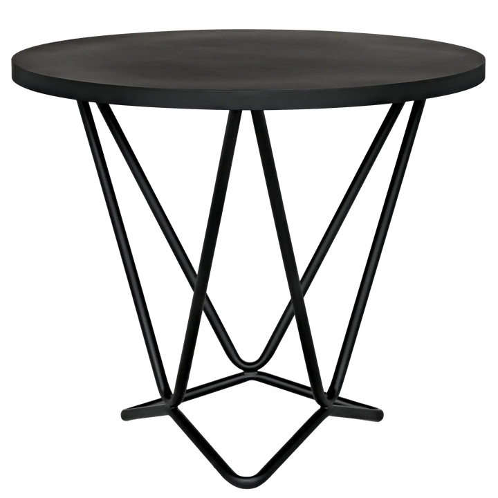 American Home Furniture | Noir - Belem Side Table, Black Steel