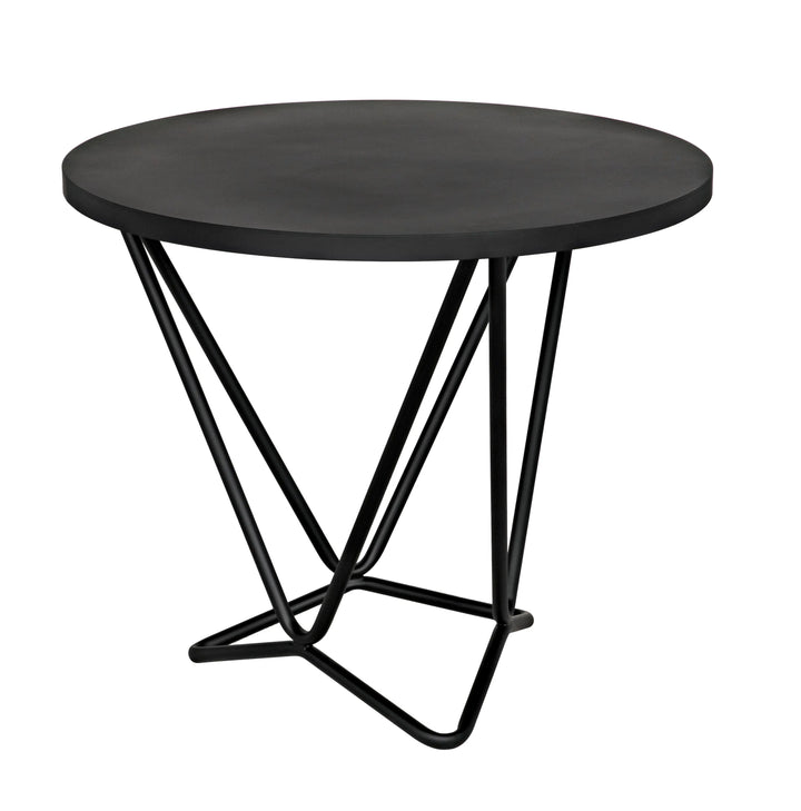 American Home Furniture | Noir - Belem Side Table, Black Steel