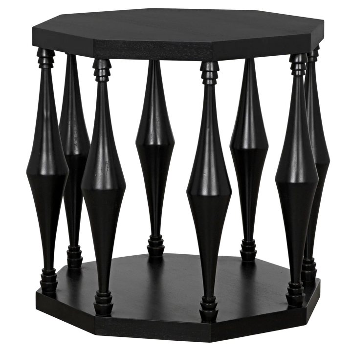 American Home Furniture | Noir - Marceo Side Table, Hand Rubbed Black