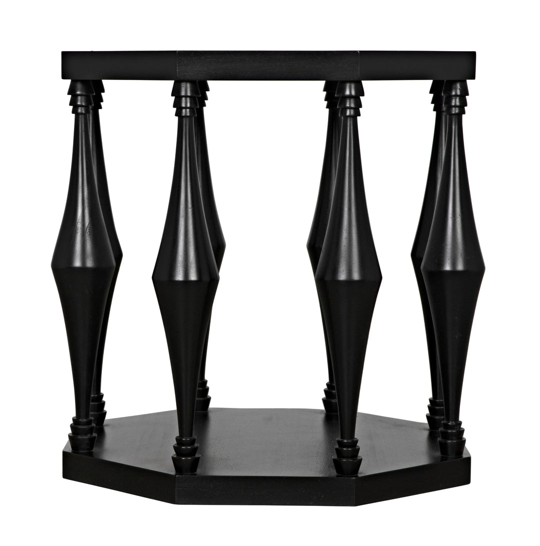 American Home Furniture | Noir - Marceo Side Table, Hand Rubbed Black