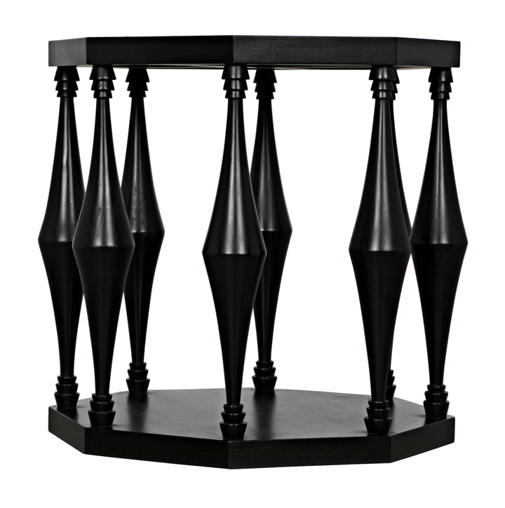 American Home Furniture | Noir - Marceo Side Table, Hand Rubbed Black