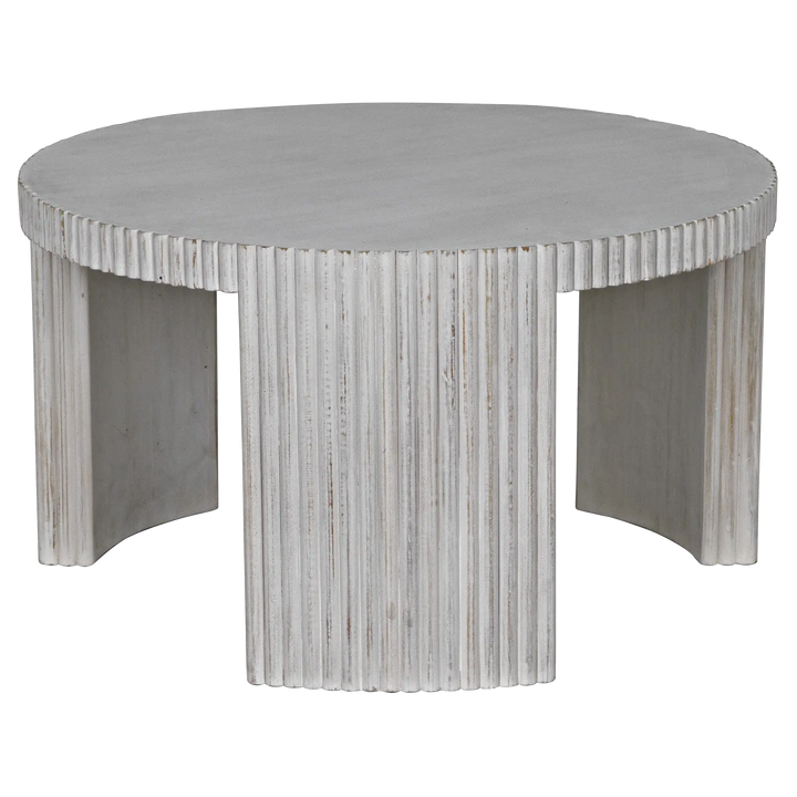 American Home Furniture | Noir - Jgor Side/Coffee Table, White Wash