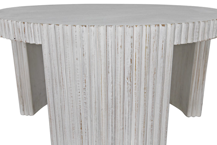 American Home Furniture | Noir - Jgor Side/Coffee Table, White Wash