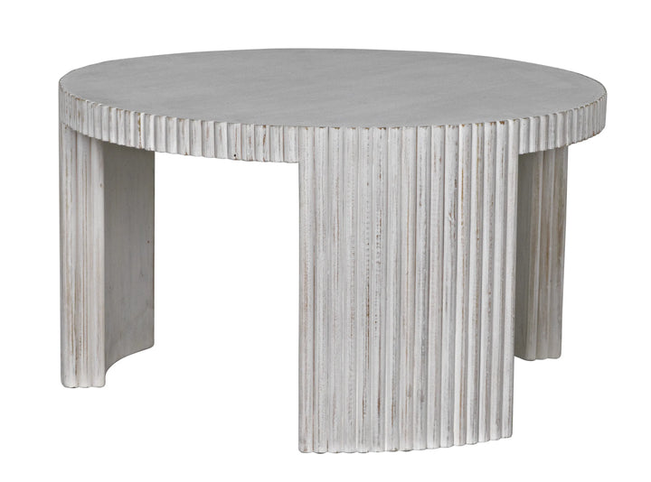 American Home Furniture | Noir - Jgor Side/Coffee Table, White Wash