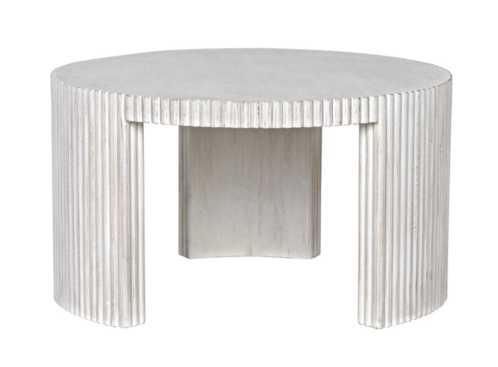 American Home Furniture | Noir - Jgor Side/Coffee Table, White Wash