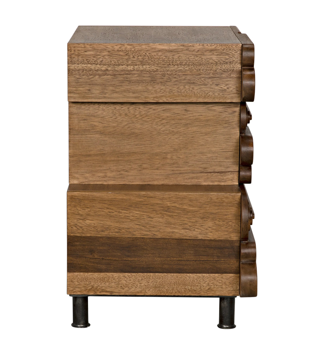 American Home Furniture | Noir - Harald Side Table, Dark Walnut