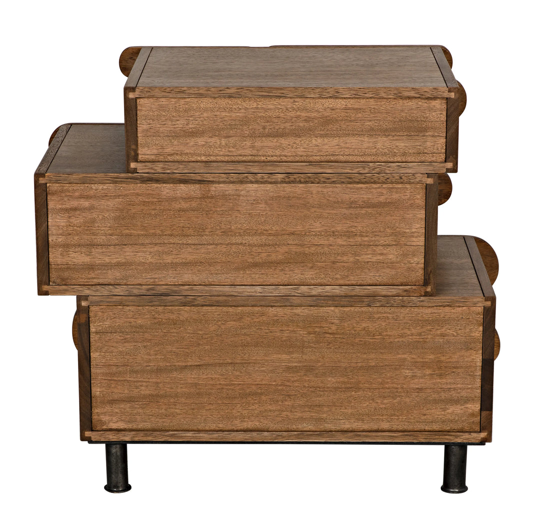 American Home Furniture | Noir - Harald Side Table, Dark Walnut