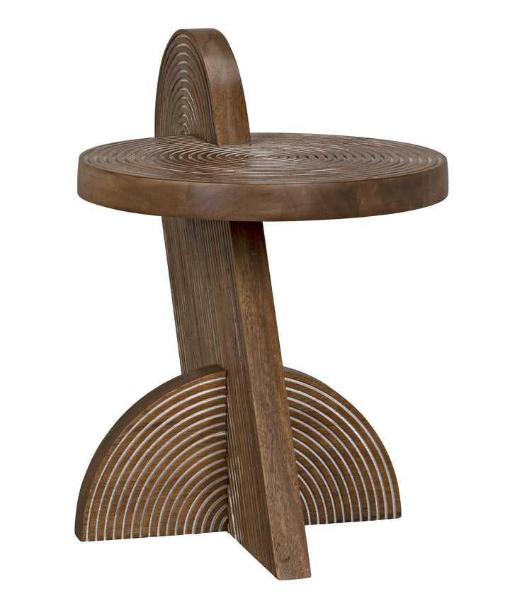 American Home Furniture | Noir - Saturn Side Table, Dark Walnut