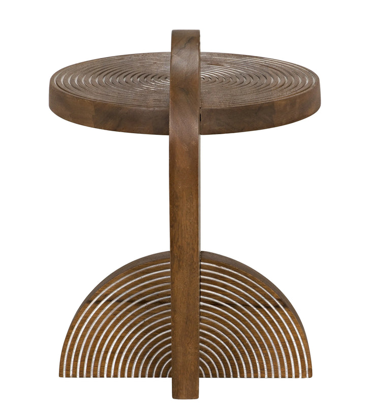 American Home Furniture | Noir - Saturn Side Table, Dark Walnut