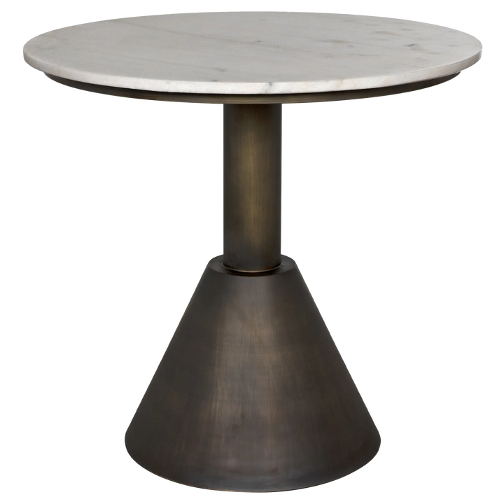 American Home Furniture | Noir - Joseph Side Table, Aged Brass