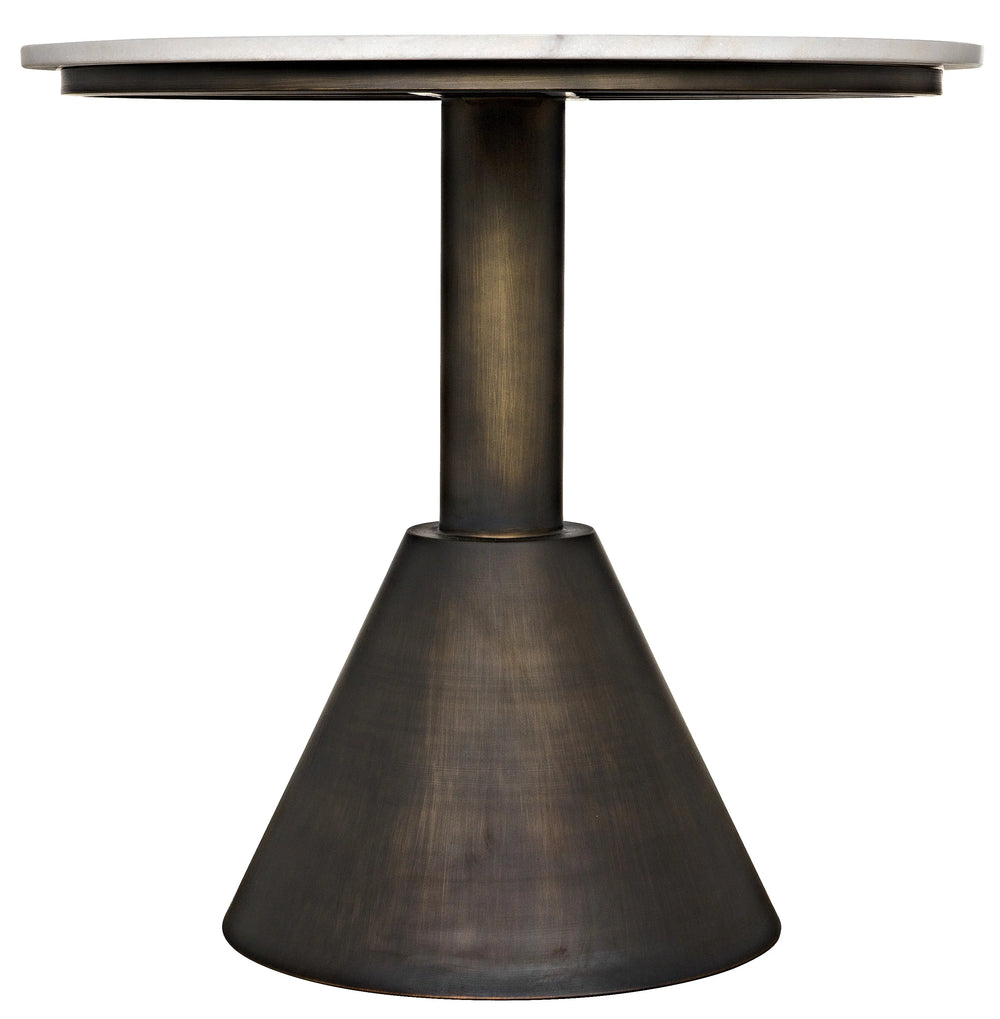 American Home Furniture | Noir - Joseph Side Table, Aged Brass