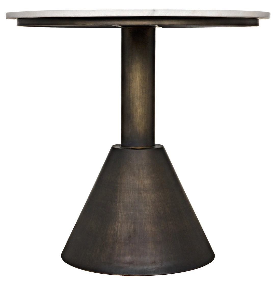 American Home Furniture | Noir - Joseph Side Table, Aged Brass